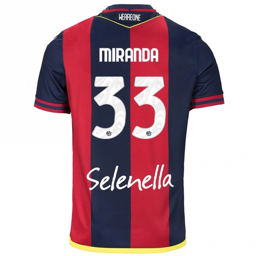 Men Football Juan Miranda #33 Red Royal Blue Home Jersey 2024/25 T-Shirt Za