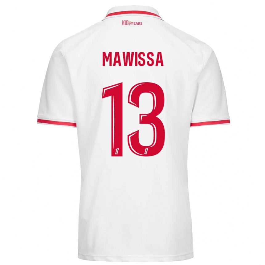 Men Football Christian Mawissa Elebi #13 White Red Home Jersey 2024/25 T-Shirt Za