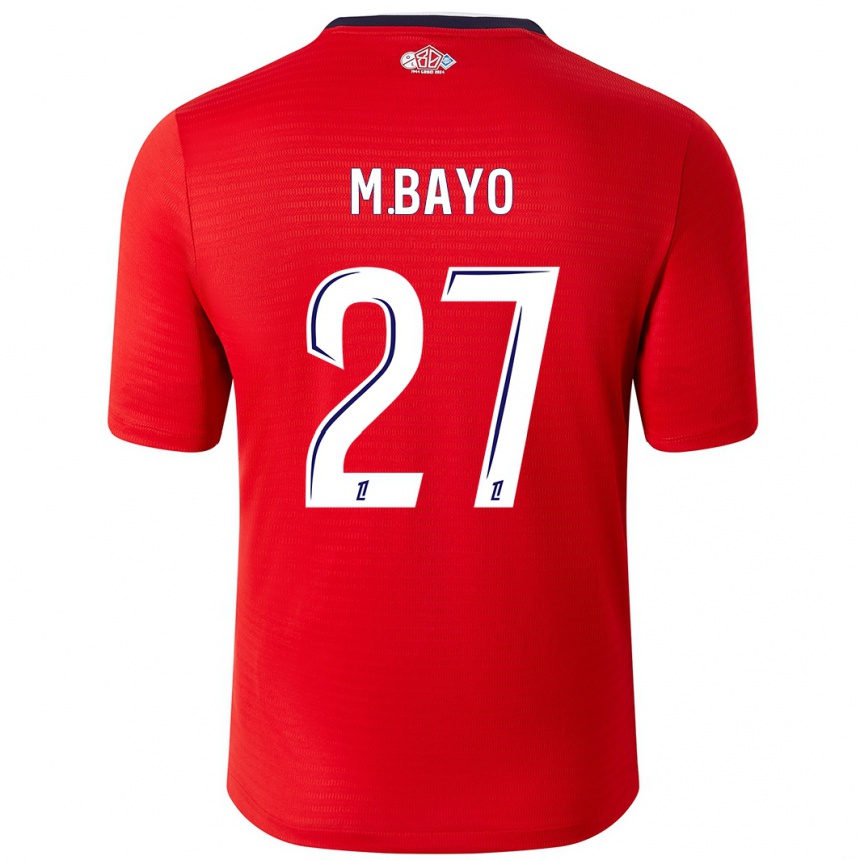 Men Football Mohamed Bayo #27 Red White Home Jersey 2024/25 T-Shirt Za