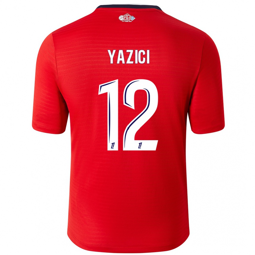 Men Football Yusuf Yazici #12 Red White Home Jersey 2024/25 T-Shirt Za