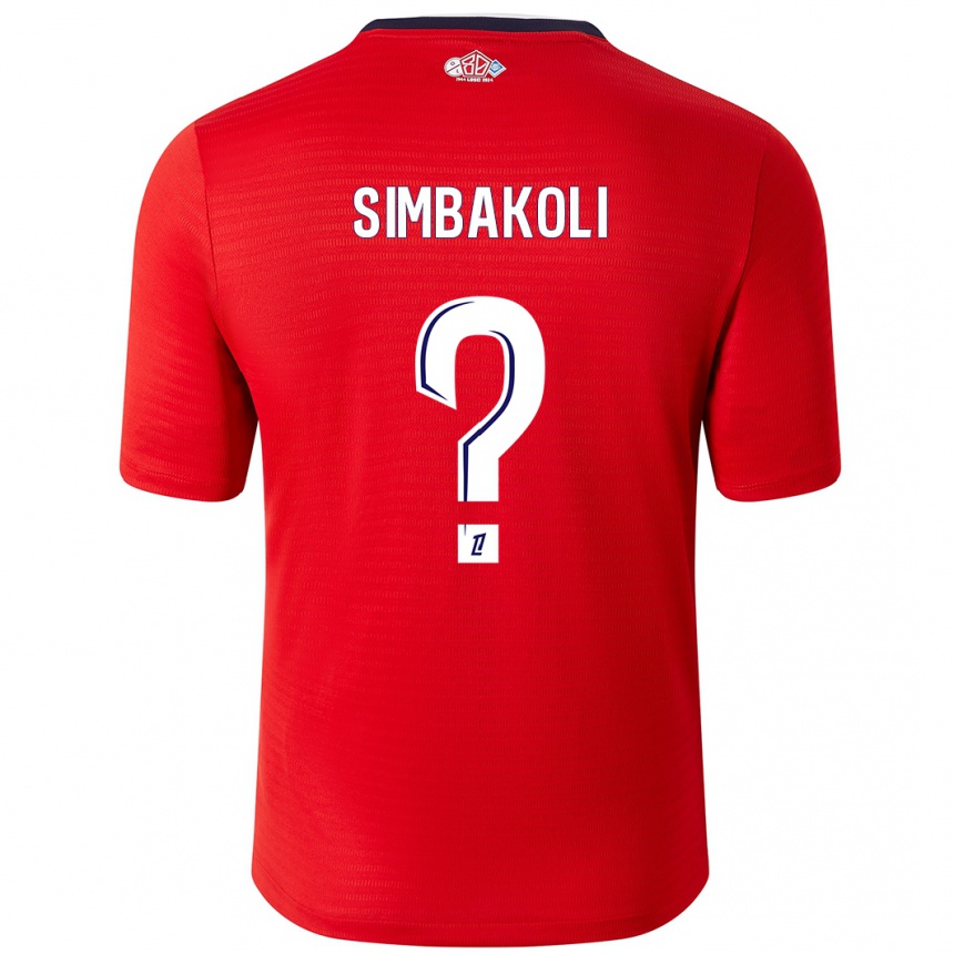 Men Football Mamadou Simbakoli #0 Red White Home Jersey 2024/25 T-Shirt Za