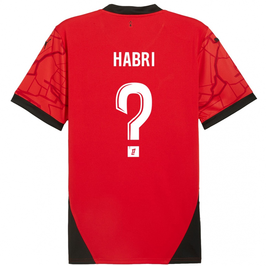 Men Football Issa Habri #0 Red Black Home Jersey 2024/25 T-Shirt Za