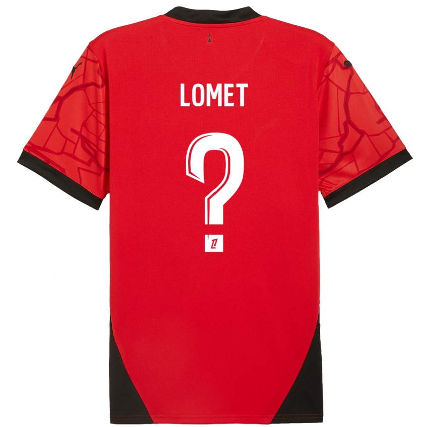 Men Football Ruben Lomet #0 Red Black Home Jersey 2024/25 T-Shirt Za