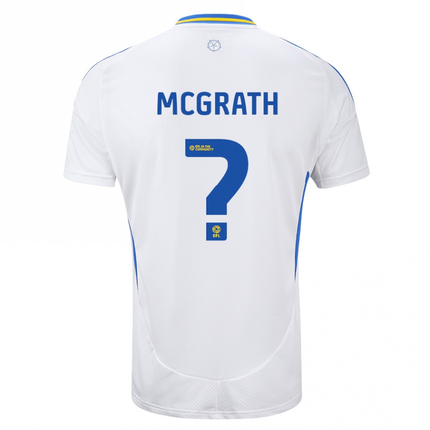 Men Football Ronnie Mcgrath #0 White Blue Home Jersey 2024/25 T-Shirt Za