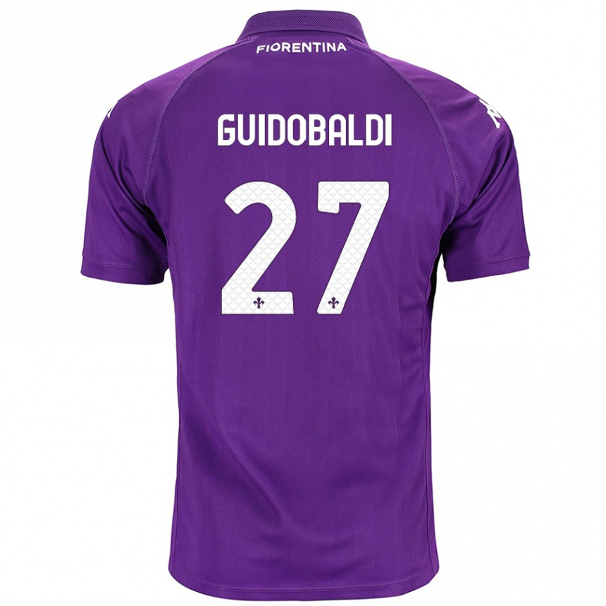 Men Football Filippo Guidobaldi #27 Purple Home Jersey 2024/25 T-Shirt Za