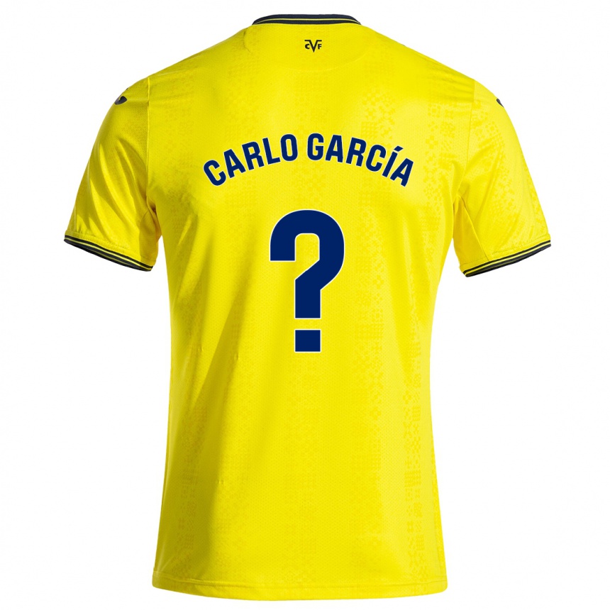 Men Football Carlo García #0 Yellow Black Home Jersey 2024/25 T-Shirt Za