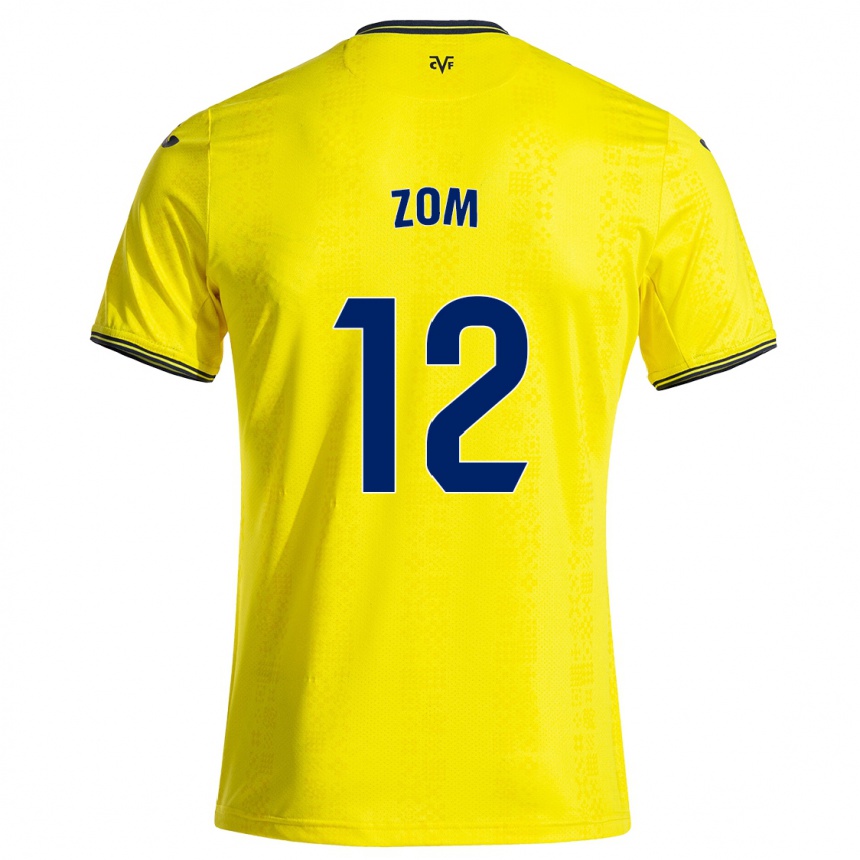 Men Football Ludo Zom #12 Yellow Black Home Jersey 2024/25 T-Shirt Za