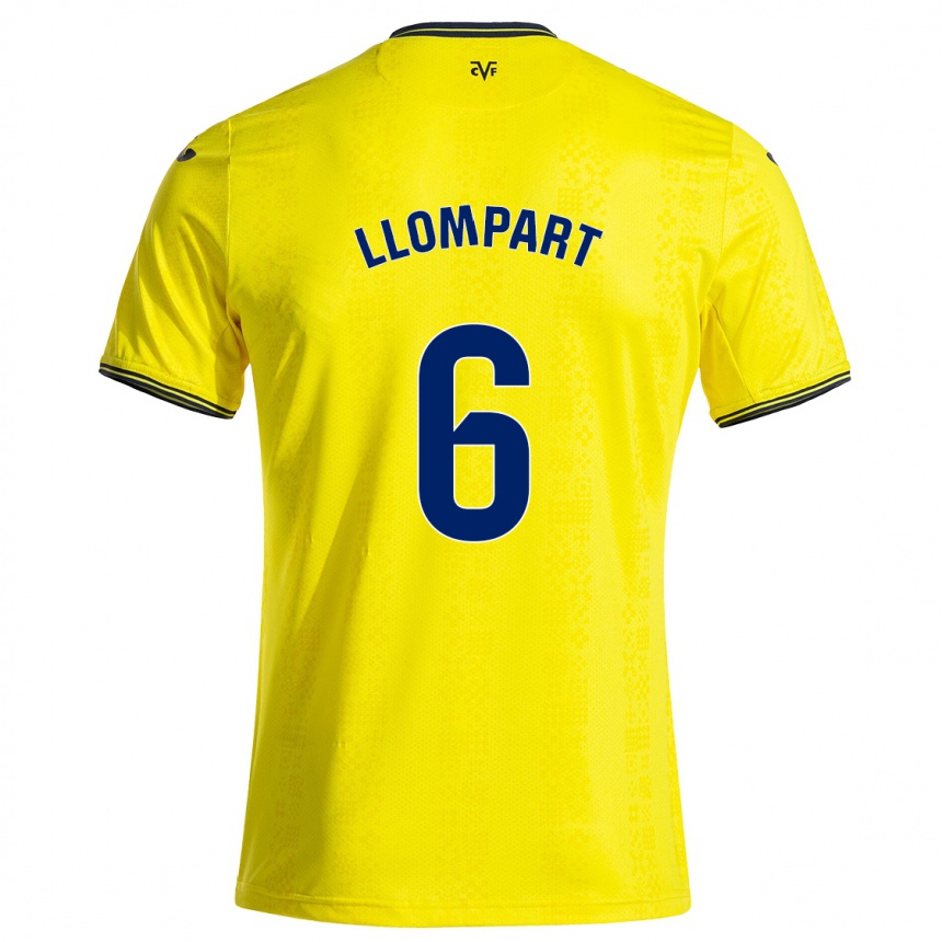 Men Football María Llompart #6 Yellow Black Home Jersey 2024/25 T-Shirt Za