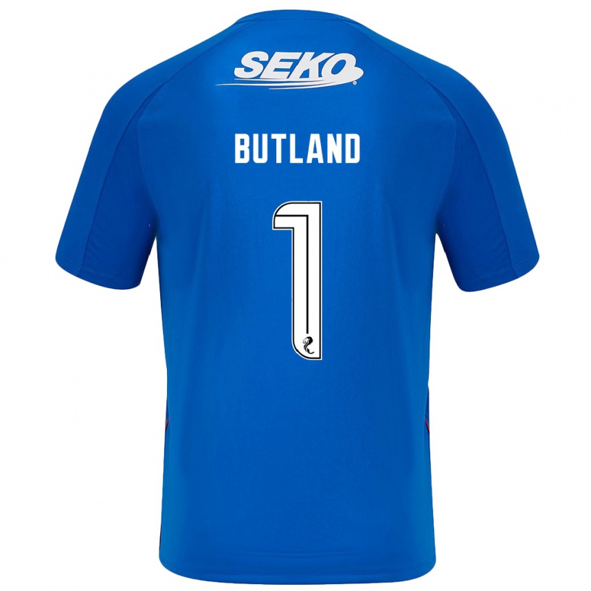 Men Football Jack Butland #1 Dark Blue Home Jersey 2024/25 T-Shirt Za