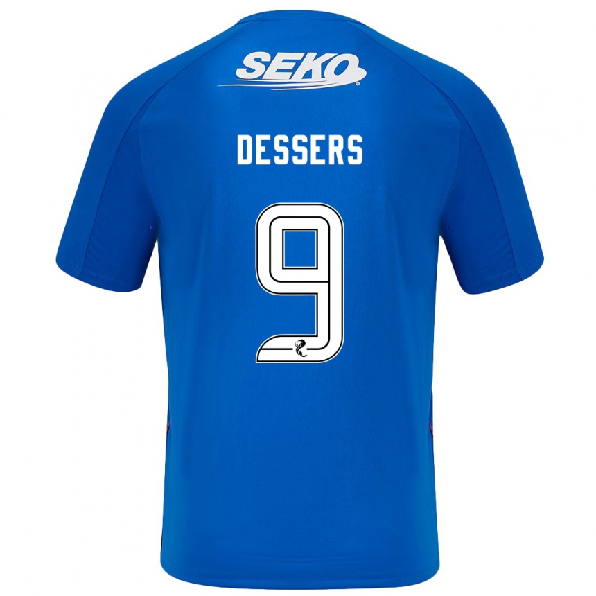 Men Football Cyriel Dessers #9 Dark Blue Home Jersey 2024/25 T-Shirt Za