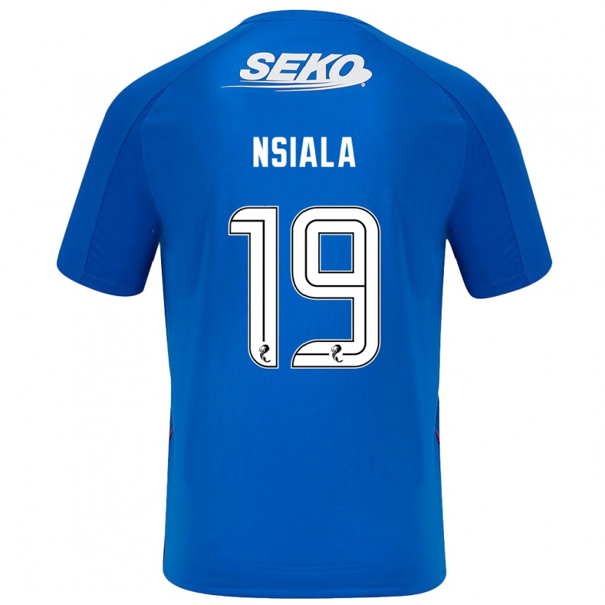 Men Football Clinton Nsiala #19 Dark Blue Home Jersey 2024/25 T-Shirt Za