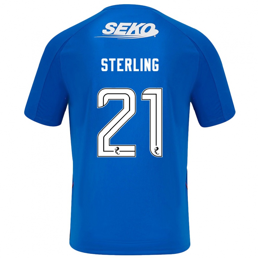 Men Football Dujon Sterling #21 Dark Blue Home Jersey 2024/25 T-Shirt Za