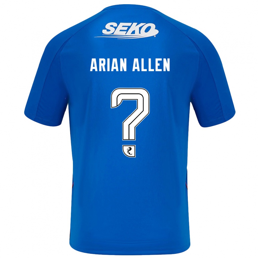 Men Football Arian Allen #0 Dark Blue Home Jersey 2024/25 T-Shirt Za