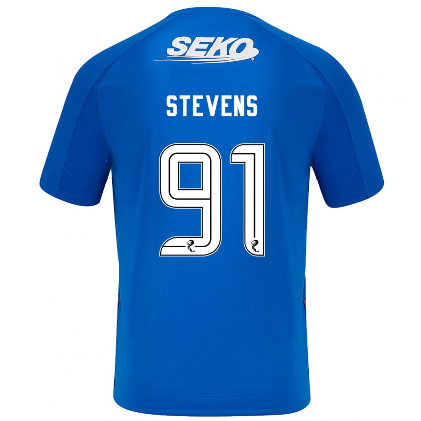 Men Football Archie Stevens #91 Dark Blue Home Jersey 2024/25 T-Shirt Za