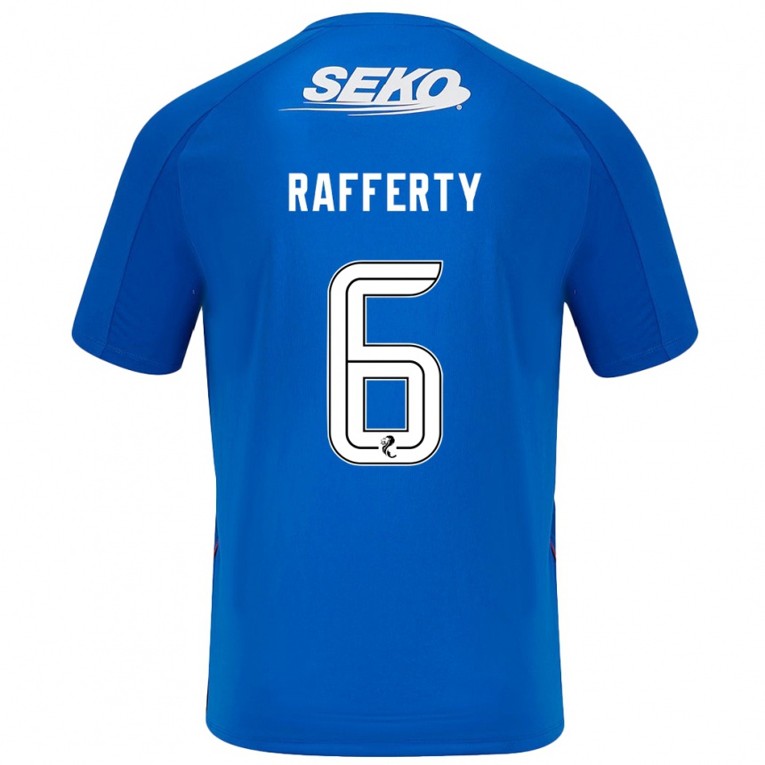 Men Football Laura Rafferty #6 Dark Blue Home Jersey 2024/25 T-Shirt Za