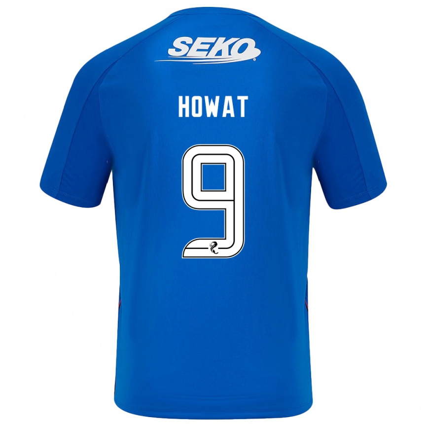 Men Football Kirsty Howat #9 Dark Blue Home Jersey 2024/25 T-Shirt Za