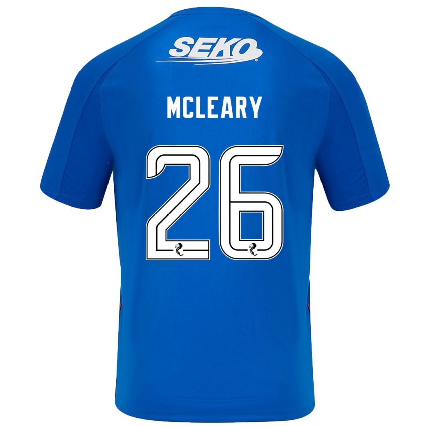 Men Football Jodi Mcleary #26 Dark Blue Home Jersey 2024/25 T-Shirt Za