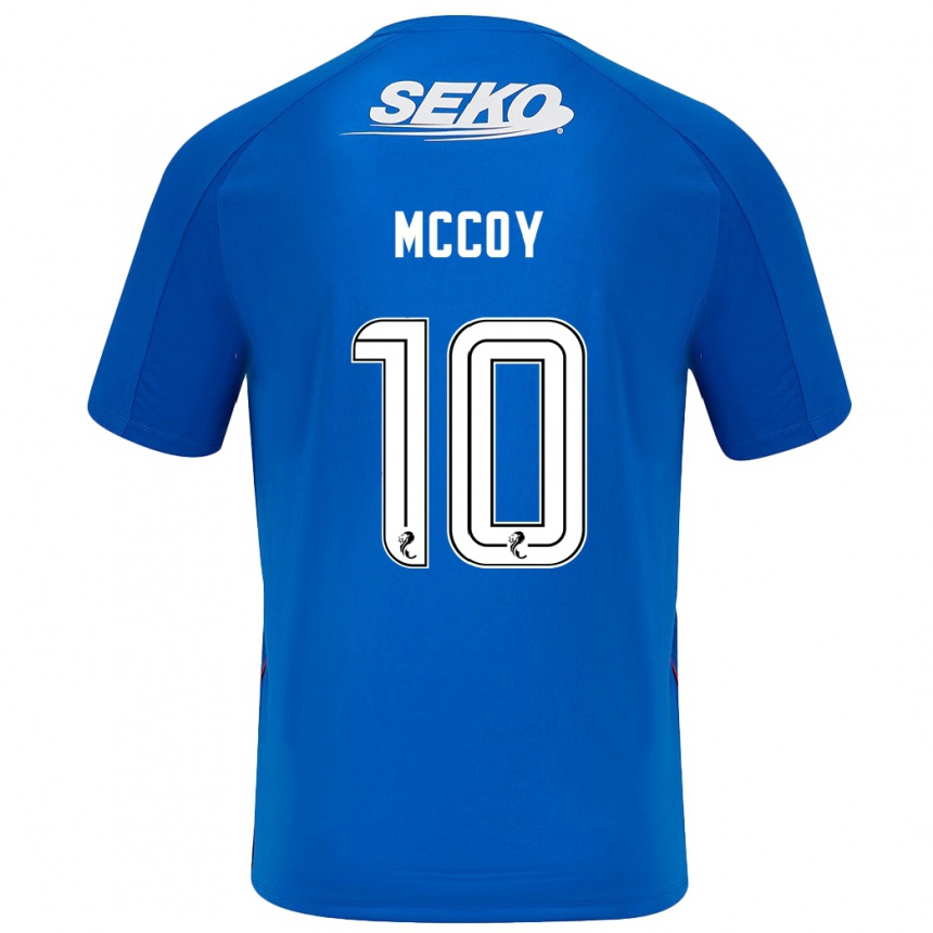 Men Football Kayla Mccoy #10 Dark Blue Home Jersey 2024/25 T-Shirt Za