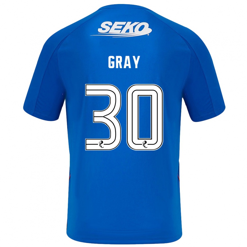 Men Football Georgia Gray #30 Dark Blue Home Jersey 2024/25 T-Shirt Za