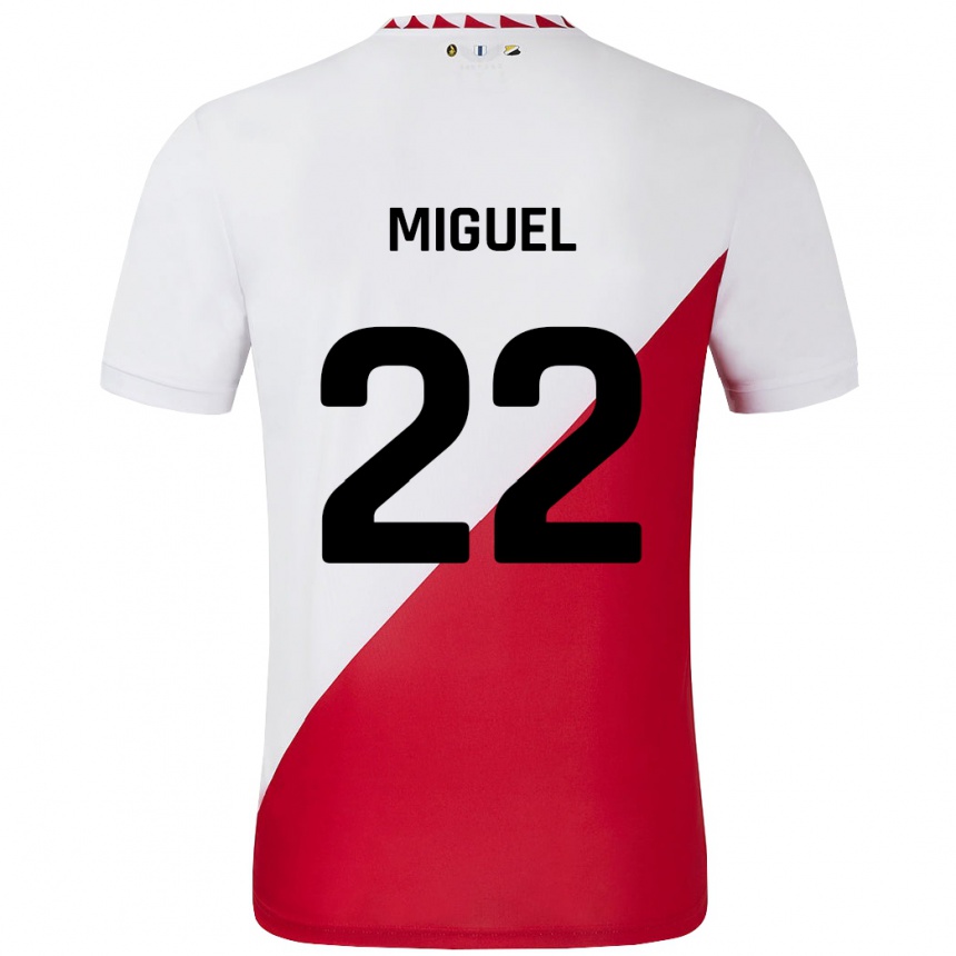 Men Football Miguel Rodríguez #22 White Red Home Jersey 2024/25 T-Shirt Za