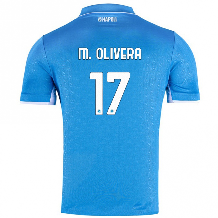 Men Football Mathias Olivera #17 Sky Blue Home Jersey 2024/25 T-Shirt Za