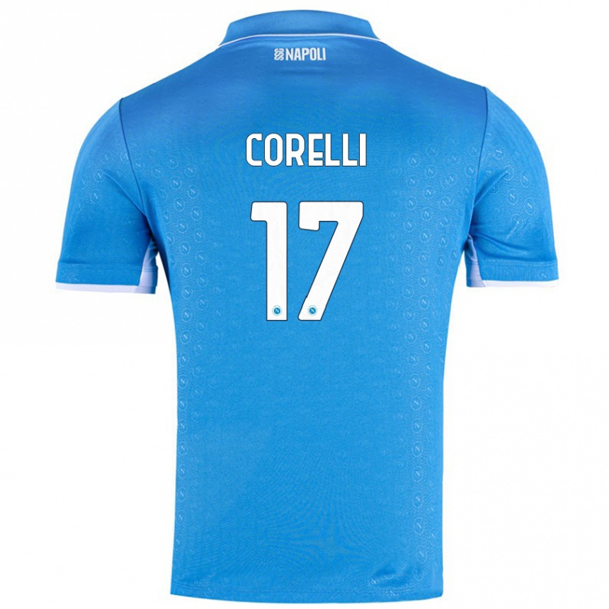 Men Football Alice Corelli #17 Sky Blue Home Jersey 2024/25 T-Shirt Za