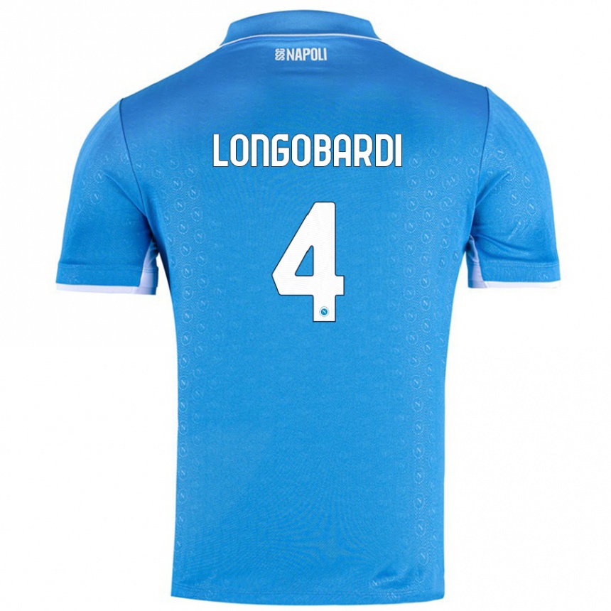 Men Football Salvatore Longobardi #4 Sky Blue Home Jersey 2024/25 T-Shirt Za