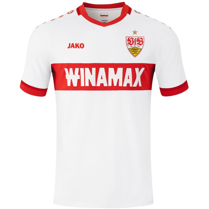 Men Football Your Name #0 White Red Home Jersey 2024/25 T-Shirt Za