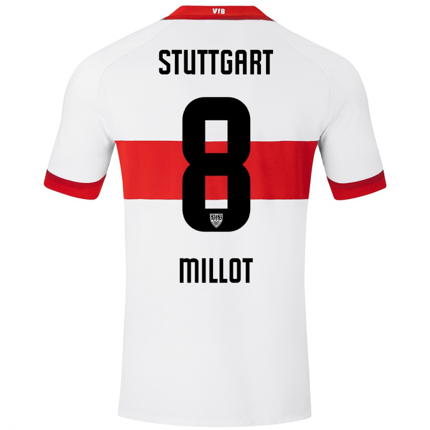 Men Football Enzo Millot #8 White Red Home Jersey 2024/25 T-Shirt Za