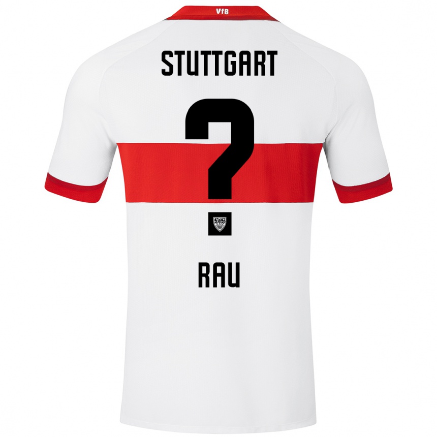 Men Football Eliyah Rau #0 White Red Home Jersey 2024/25 T-Shirt Za