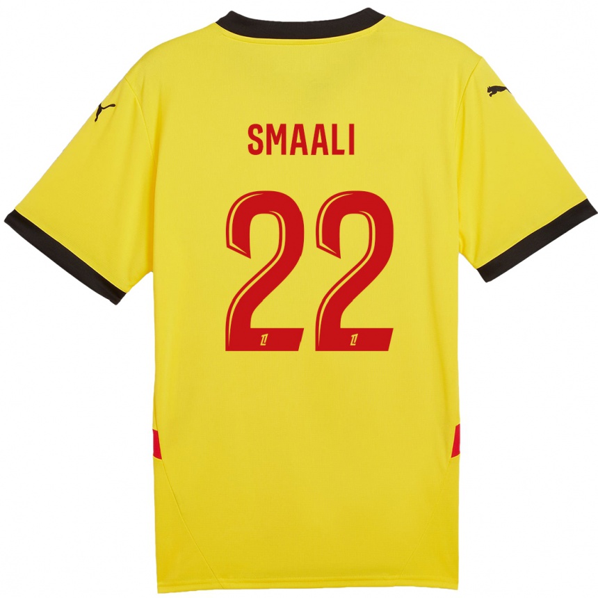 Men Football Emma Smaali #22 Yellow Red Home Jersey 2024/25 T-Shirt Za