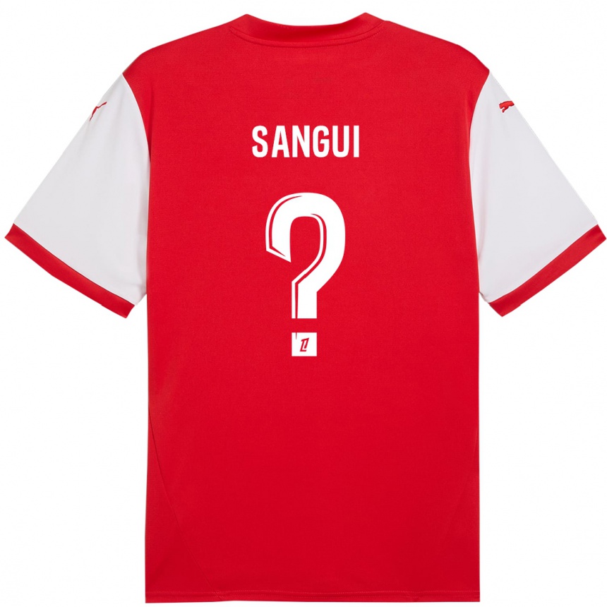 Men Football Nhoa Sangui #0 Red White Home Jersey 2024/25 T-Shirt Za