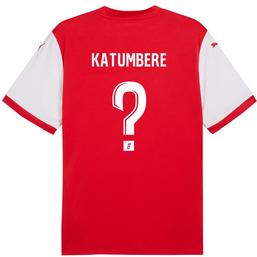 Men Football Noah Katumbere #0 Red White Home Jersey 2024/25 T-Shirt Za