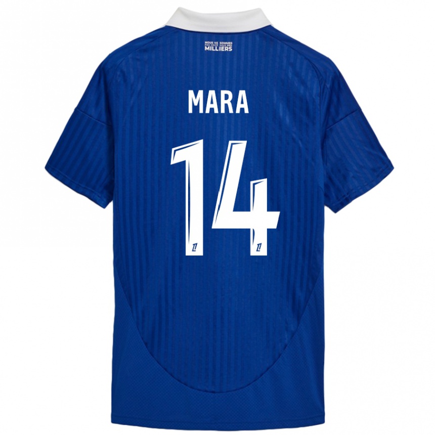 Men Football Sékou Mara #14 Blue White Home Jersey 2024/25 T-Shirt Za