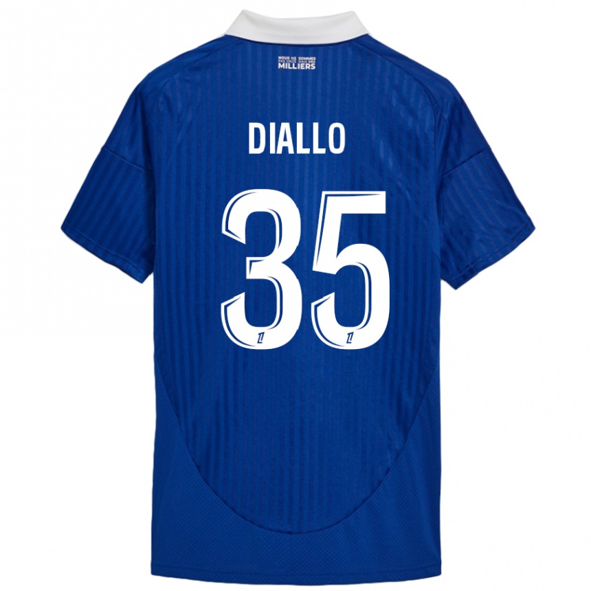 Men Football Tidiane Diallo #35 Blue White Home Jersey 2024/25 T-Shirt Za