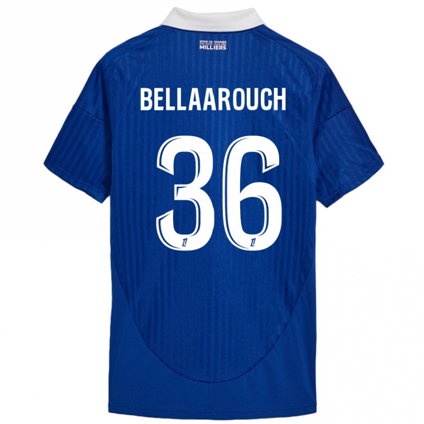 Men Football Alaa Bellaarouch #36 Blue White Home Jersey 2024/25 T-Shirt Za