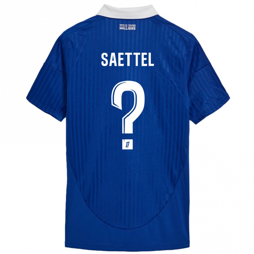 Men Football Tom Saettel #0 Blue White Home Jersey 2024/25 T-Shirt Za