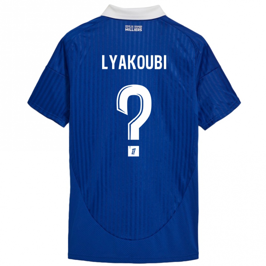 Men Football Oussama Lyakoubi #0 Blue White Home Jersey 2024/25 T-Shirt Za