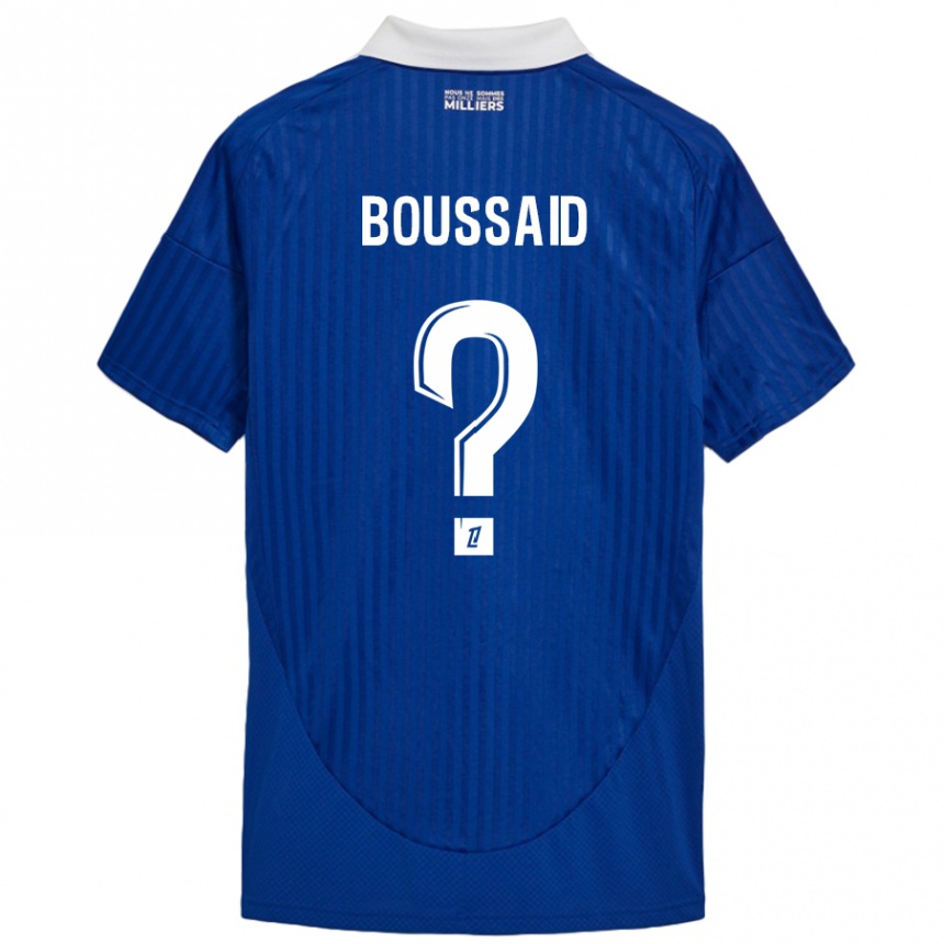 Men Football Willsem Boussaid #0 Blue White Home Jersey 2024/25 T-Shirt Za