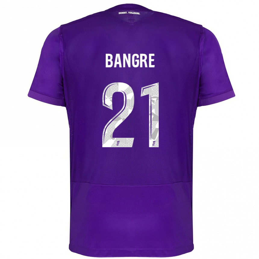 Men Football Mamady Bangré #21 Purple White Home Jersey 2024/25 T-Shirt Za