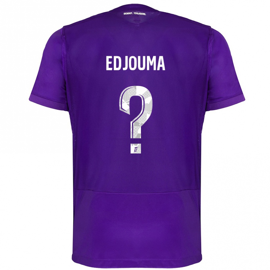 Men Football Noah Edjouma #0 Purple White Home Jersey 2024/25 T-Shirt Za