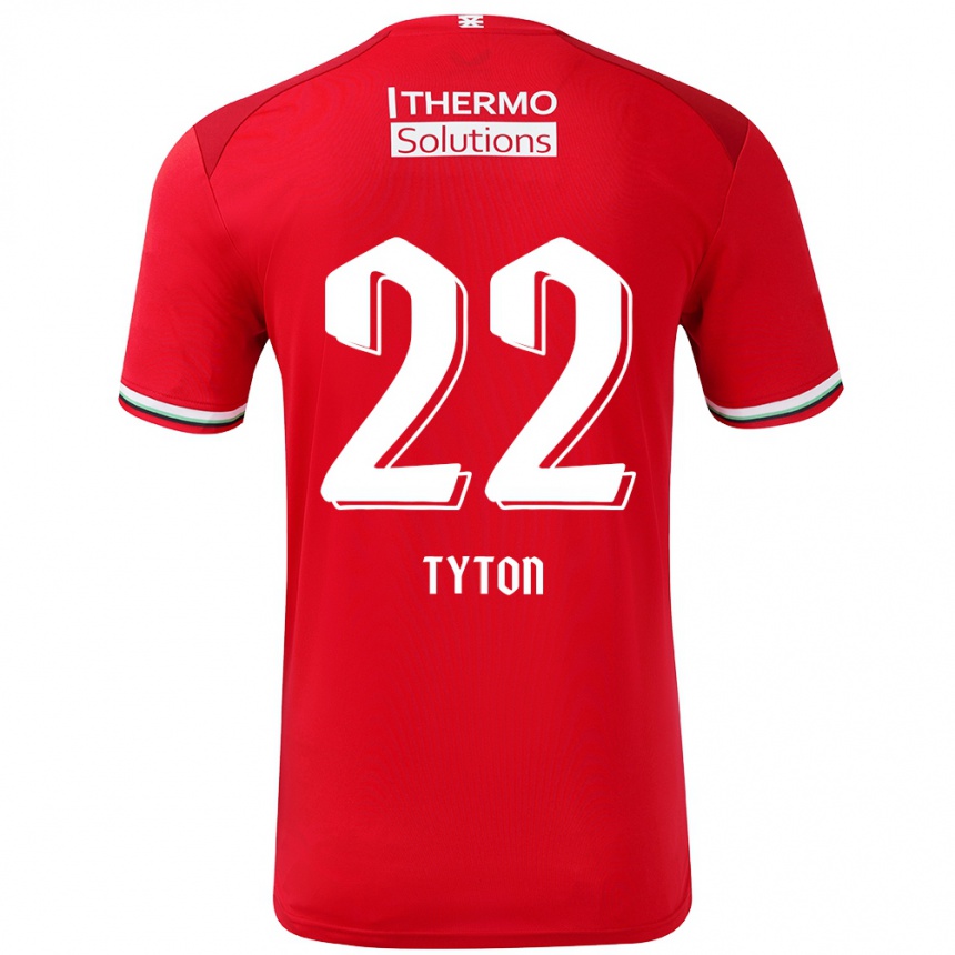 Men Football Przemyslaw Tyton #22 Red White Home Jersey 2024/25 T-Shirt Za