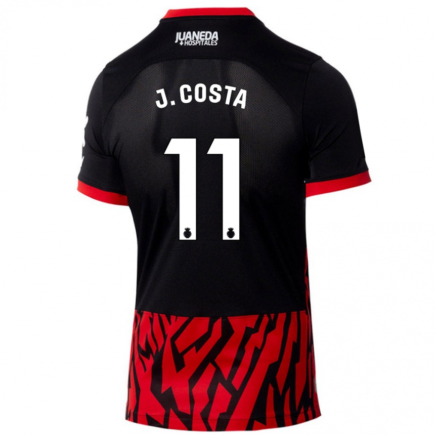 Men Football Jaume Costa #11 Black Red Home Jersey 2024/25 T-Shirt Za