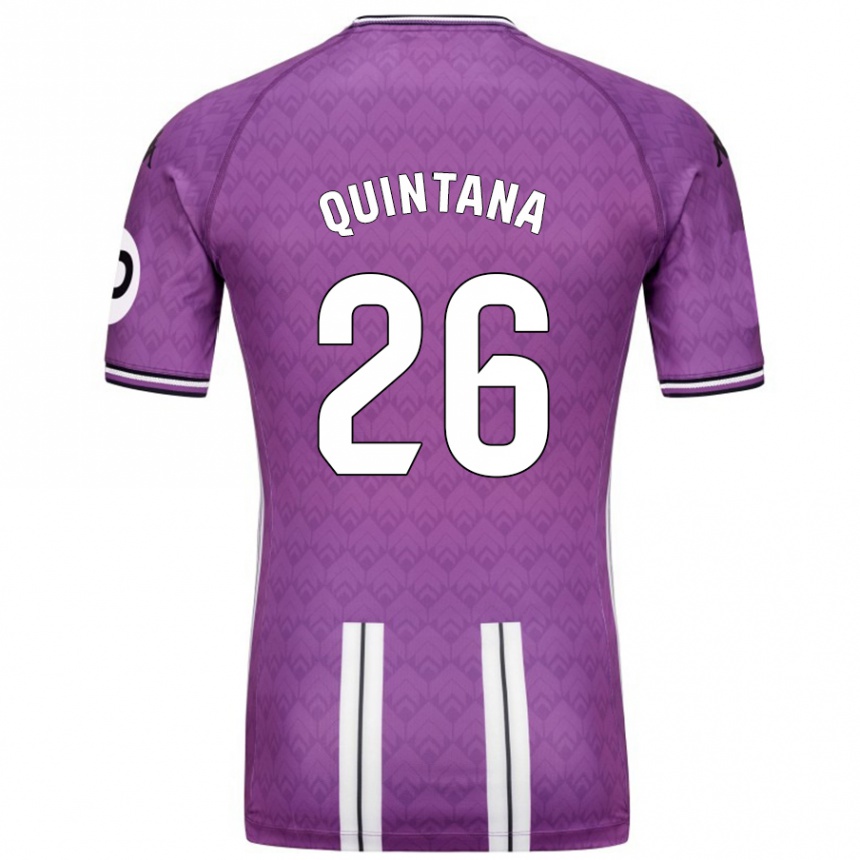 Men Football Alberto Quintana #26 Purple White Home Jersey 2024/25 T-Shirt Za