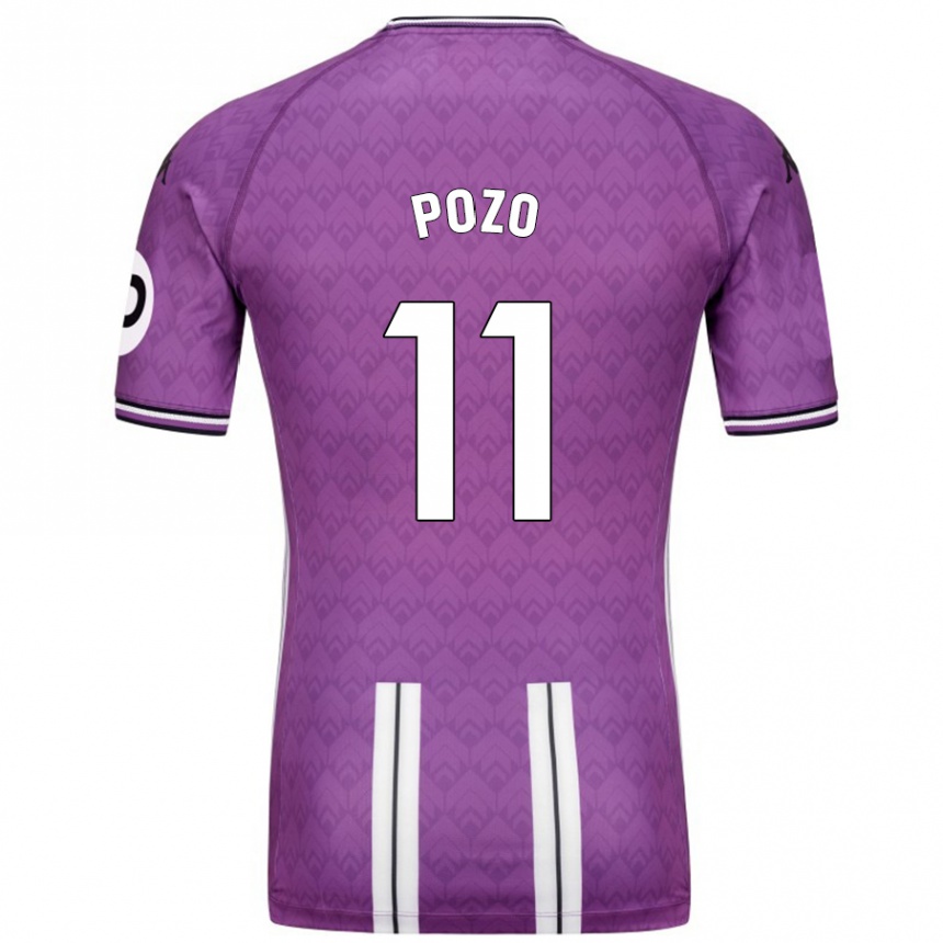 Men Football Manuel Pozo #11 Purple White Home Jersey 2024/25 T-Shirt Za