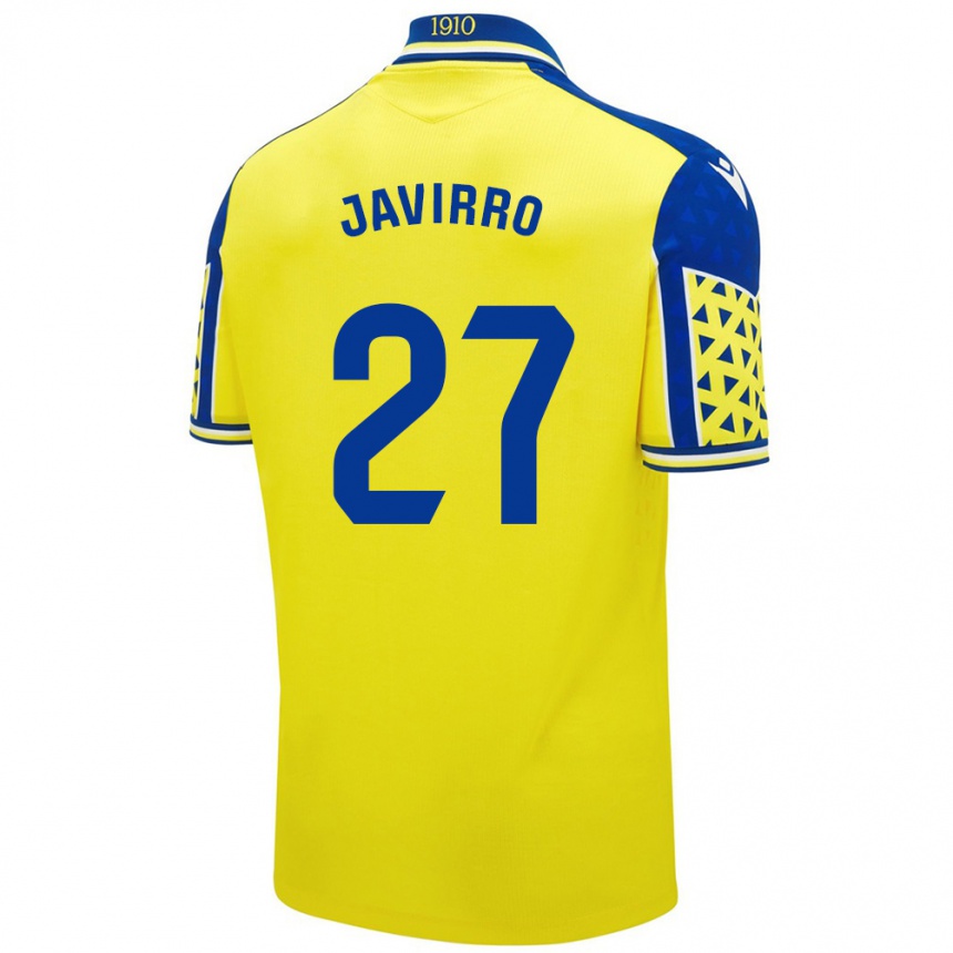 Men Football Javirro #27 Yellow Blue Home Jersey 2024/25 T-Shirt Za