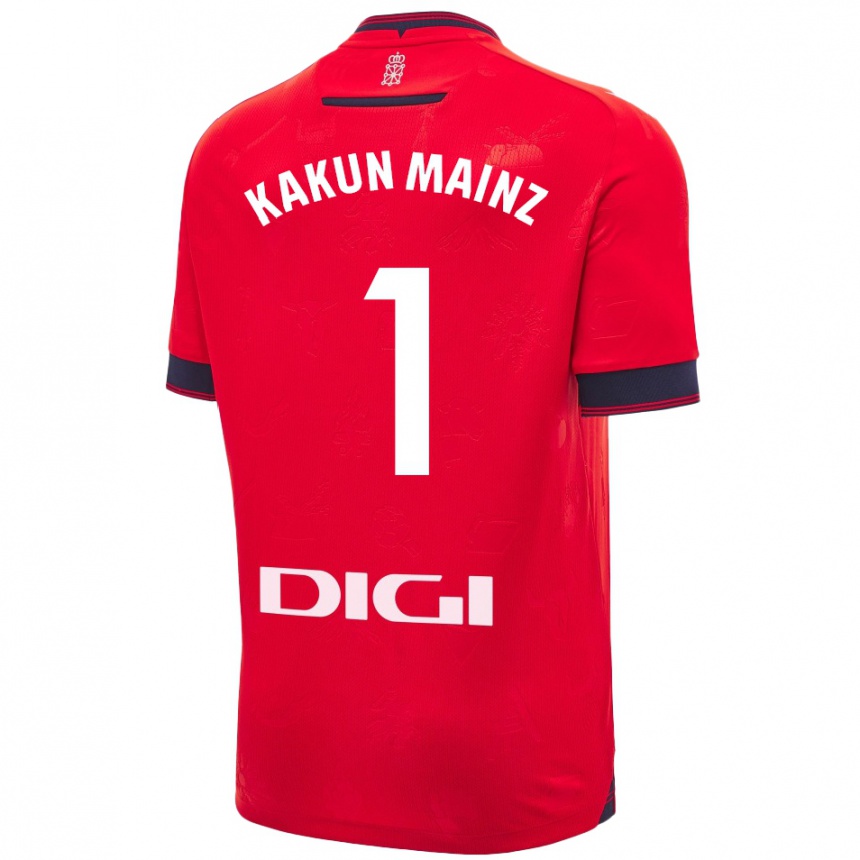 Men Football Kakun Mainz #1 Red White Home Jersey 2024/25 T-Shirt Za