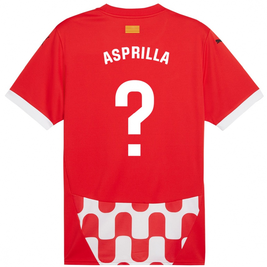 Men Football Yáser Asprilla #0 Red White Home Jersey 2024/25 T-Shirt Za