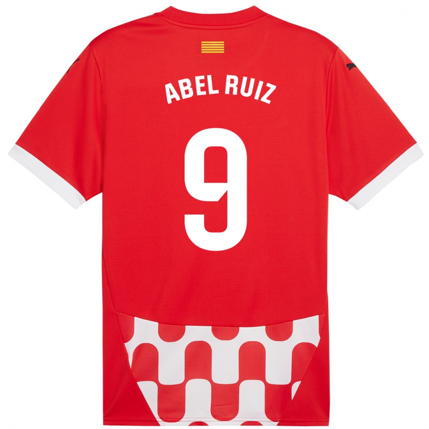 Men Football Abel Ruiz #9 Red White Home Jersey 2024/25 T-Shirt Za