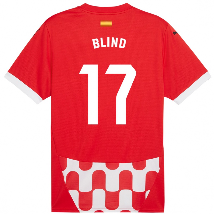 Men Football Daley Blind #17 Red White Home Jersey 2024/25 T-Shirt Za